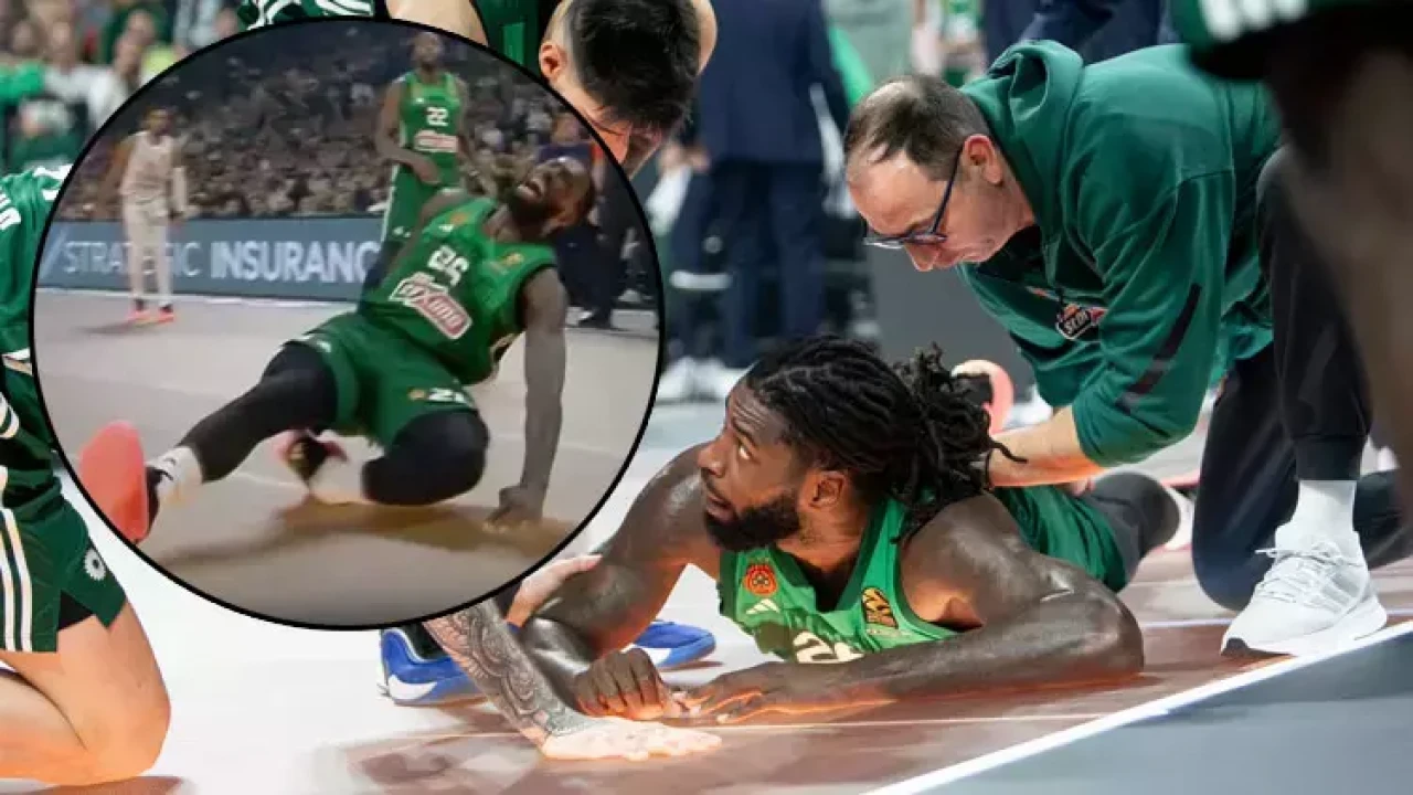 Ergin Ataman’ın takımı Panathinaikos’ta feci sakatlık! Mathias Lessort’un maç sırasında ayağı kırıldı!