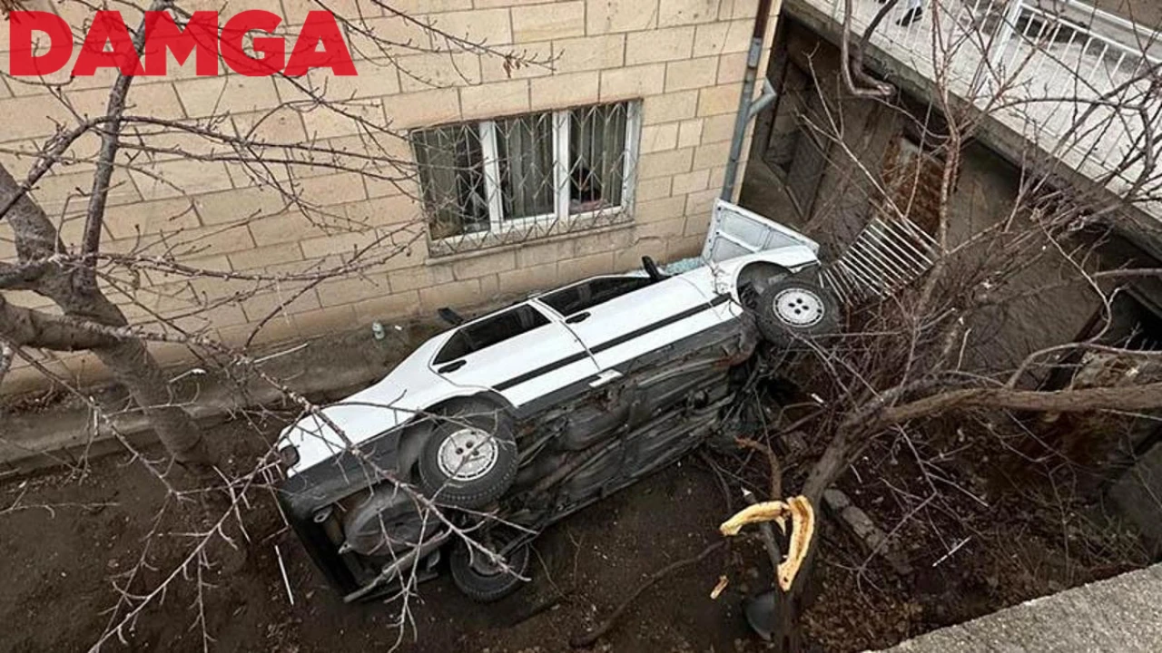 Aksaray’da Feci Kaza: Otomobil Bahçeye Uçtu