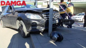 Şişli'de Korkutan Kaza: Ters Yönde Giden Otomobil Motosiklete Çarptı