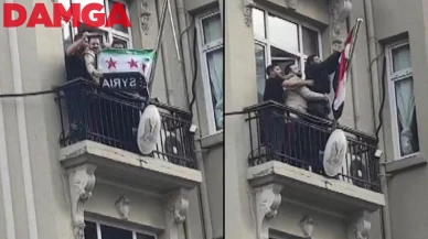 Şişli’deki Suriye Konsolosluğu'na Yeni Bayrak Asıldı