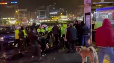 Polis otosuna çarpan sürücünün ailesi polislere saldırdı!