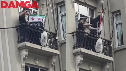 Şişli’deki Suriye Konsolosluğu'na Yeni Bayrak Asıldı