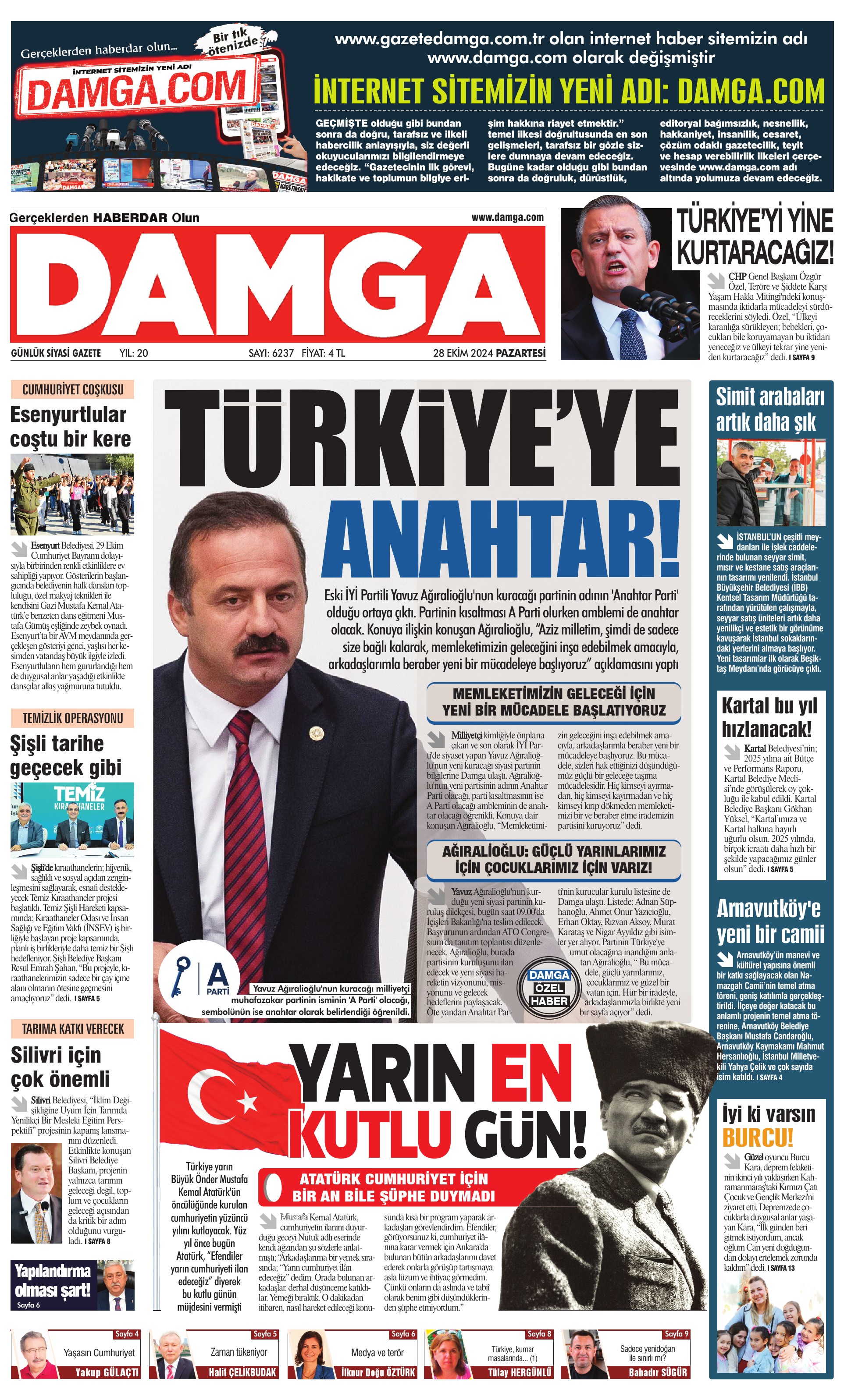 https://www.damgagazetesi.com/DAMGA 28 Ekim 2024 Pazartesi Sayfaları