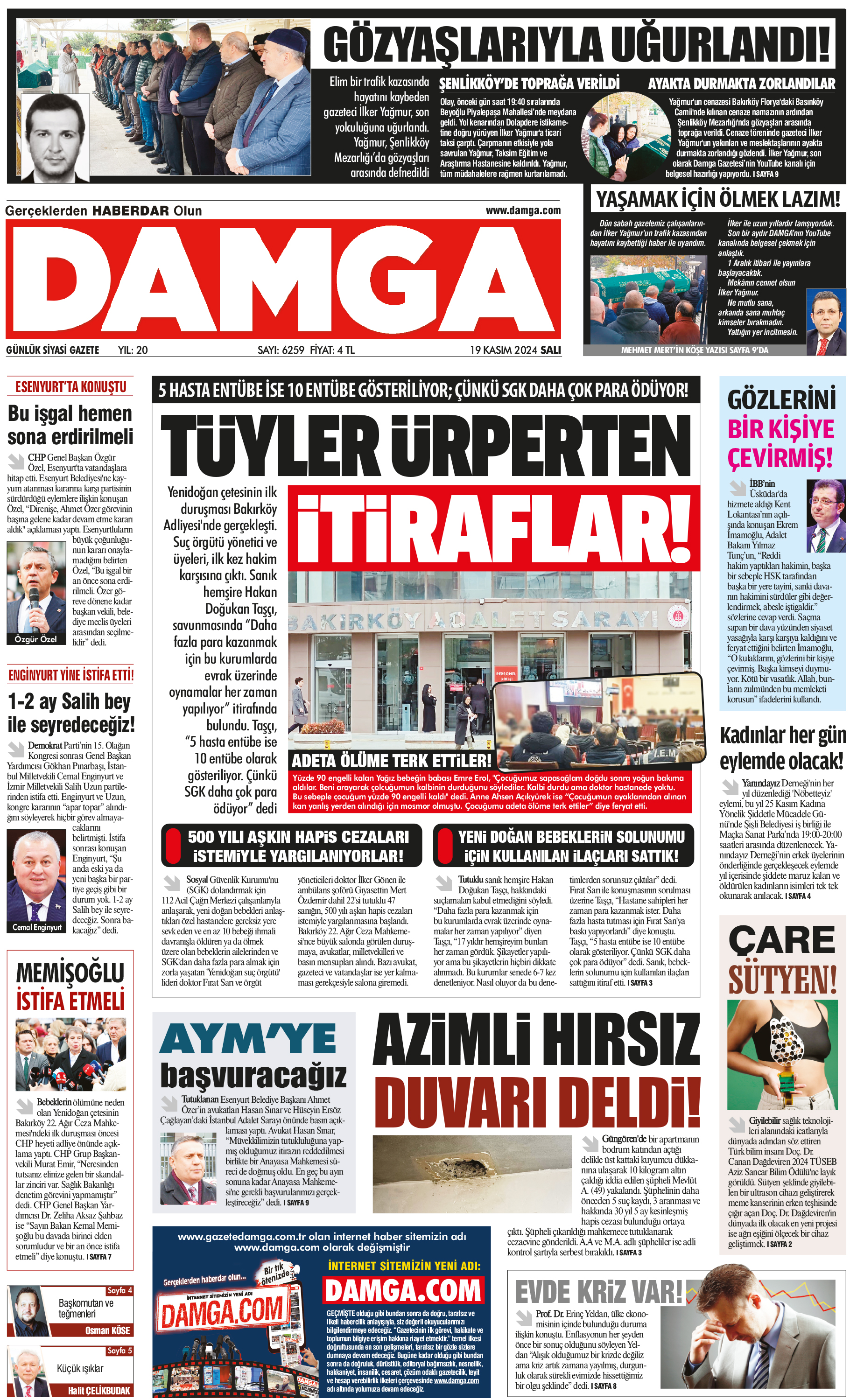 https://www.damgagazetesi.com/DAMGA 19 Kasım 2024 Salı Sayfaları