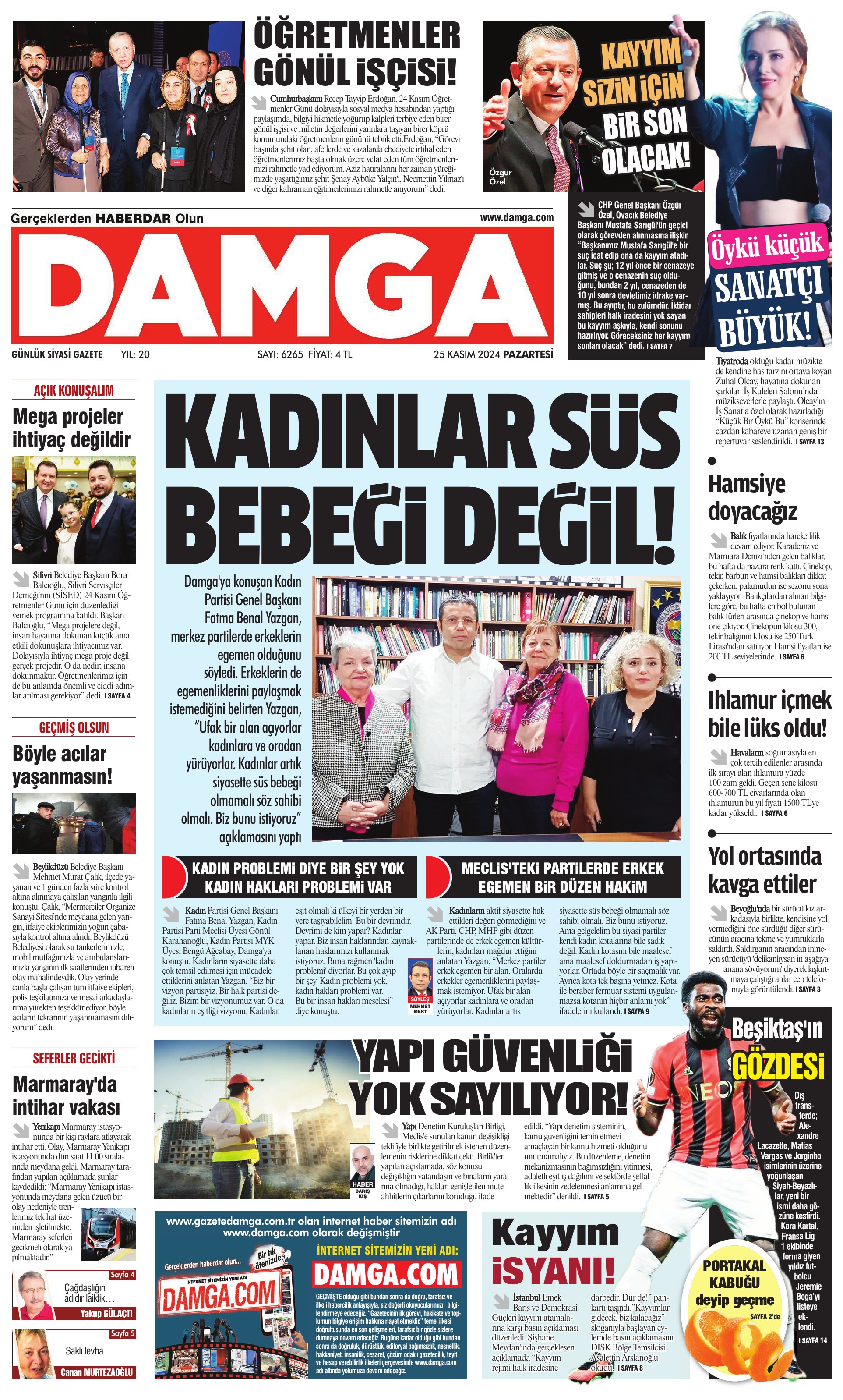 https://www.damgagazetesi.com/DAMGA 25 Kasım 2024 Pazartesi Sayfaları