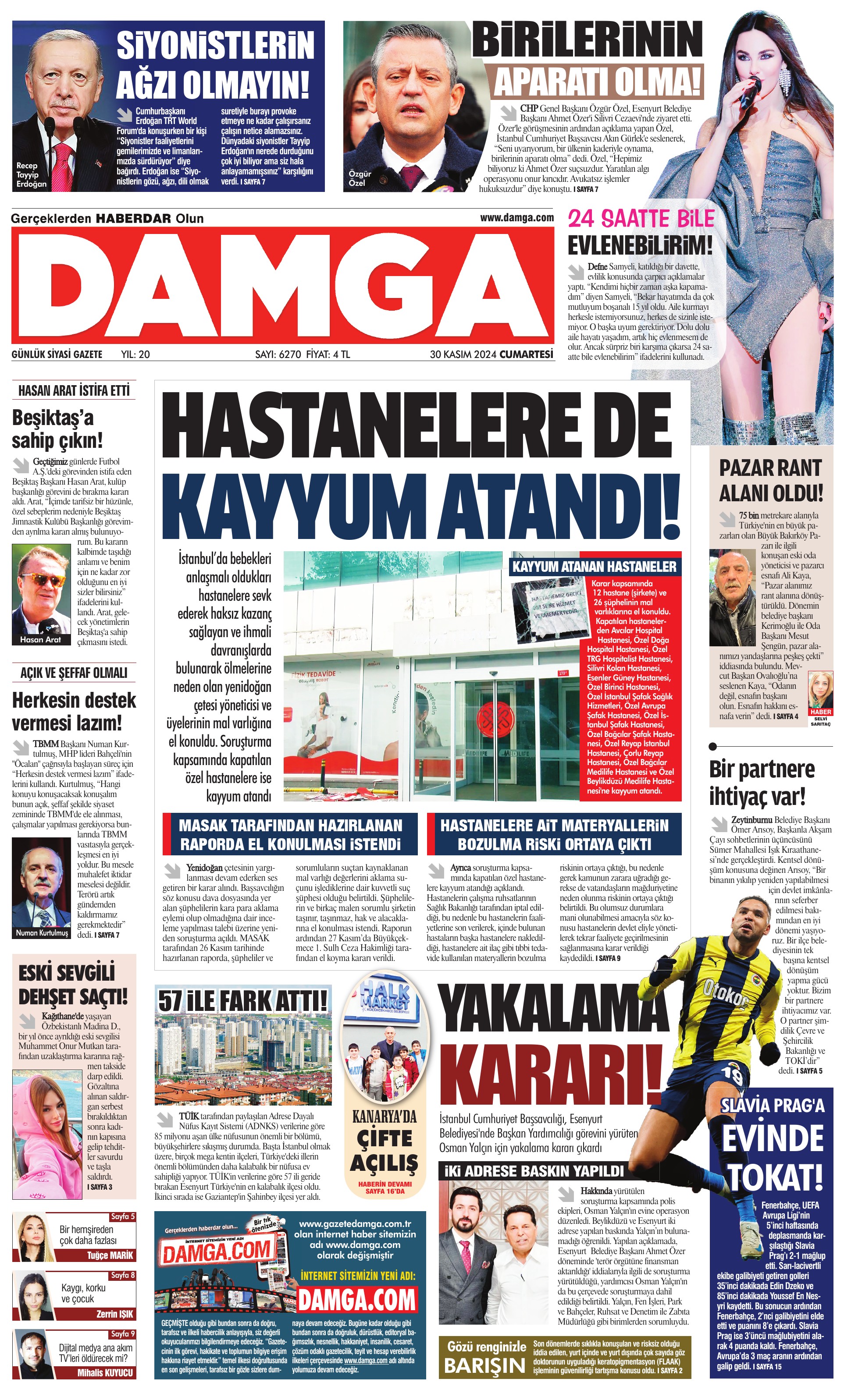 https://www.damgagazetesi.com/DAMGA 30 Kasım 2024 Cumartesi Sayfaları